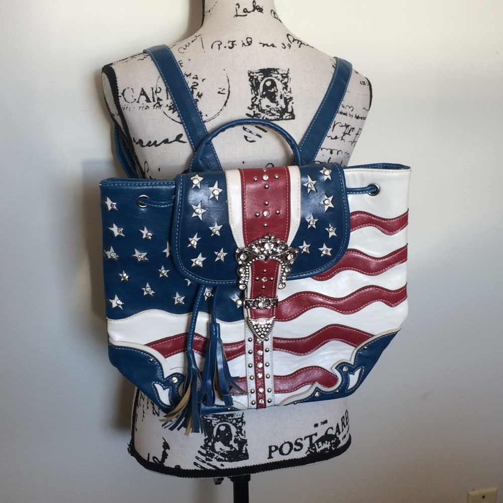 Cowgirl Trendy American Flag Bag